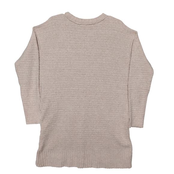 Anthro Free People Heart It Lace Sweater Size Small Knit Pink Long Sleeve V Neck - Picture 7 of 11